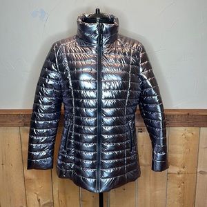 White Mark Silver Metallic Puffer Coat size XL